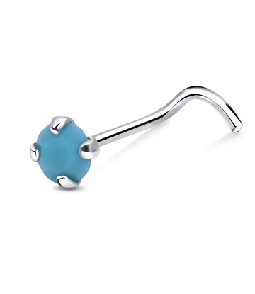 Preciosa Turquoise Curved Nose Stud NSKZ-113